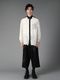 Ground Y�����饦��ɥ磻/PE TAFTA WH X BK STANDARD LONG SLEEVED SHIRT/WHITEBLACK