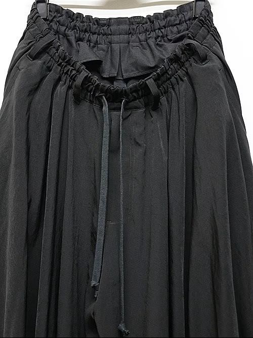 Ground Y�����饦��ɥ磻/TA/PE CREPE DE CHINE CULOTTE PANTS/BLACK