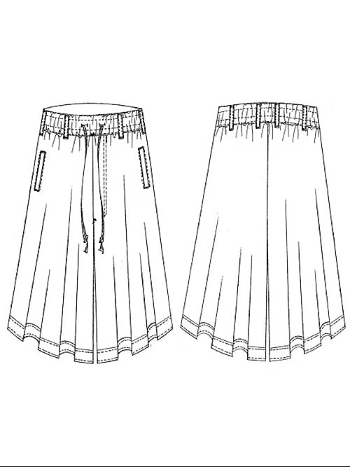 Ground Y�����饦��ɥ磻/TA/PE CREPE DE CHINE CULOTTE PANTS/BLACK