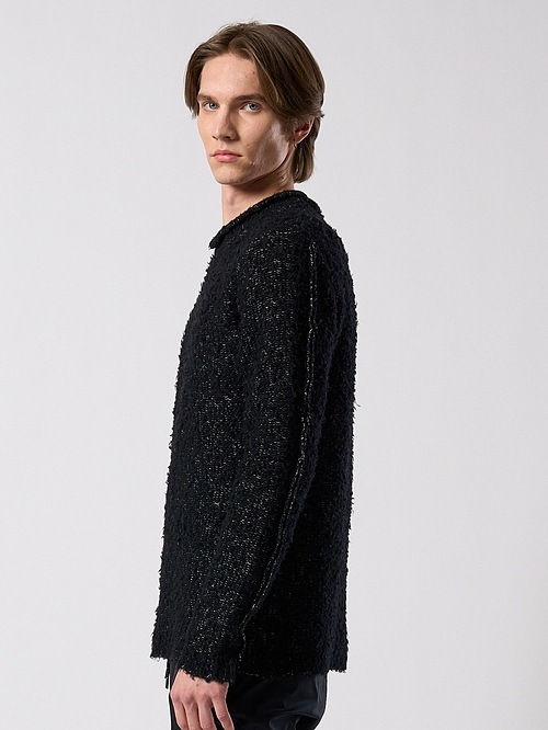 (ͽ���ʡ�10��11������ͽ��/wjk�����֥른��������/fancy yarn crew-neck knit/black