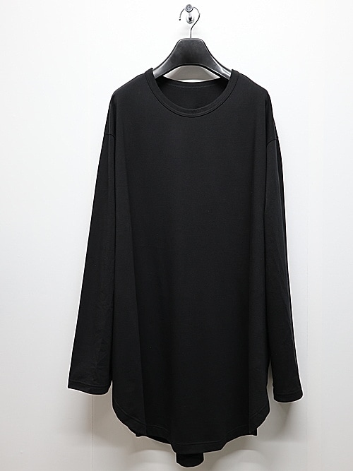 Ground Y�����饦��ɥ磻/30/- COTTON JERSEY HEM JUMBO LONG SLEEVED T/BLACK