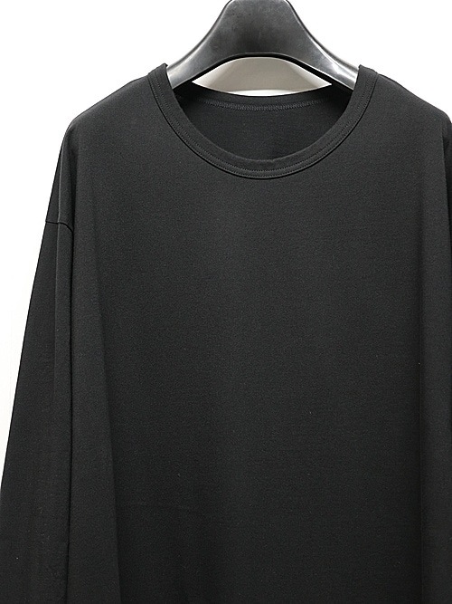 Ground Y�����饦��ɥ磻/30/- COTTON JERSEY HEM JUMBO LONG SLEEVED T/BLACK
