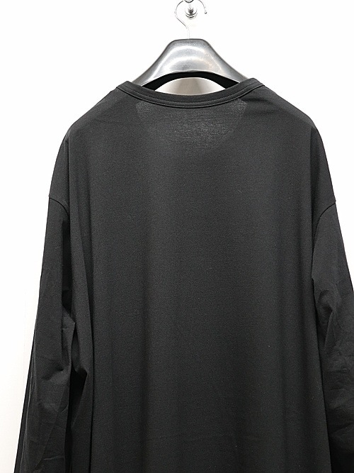 Ground Y�����饦��ɥ磻/30/- COTTON JERSEY HEM JUMBO LONG SLEEVED T/BLACK