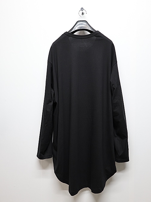 Ground Y�����饦��ɥ磻/30/- COTTON JERSEY HEM JUMBO LONG SLEEVED T/BLACK