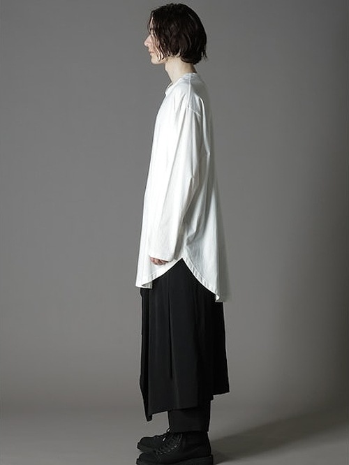 Ground Y�����饦��ɥ磻/30/- COTTON JERSEY HEM JUMBO LONG SLEEVED T/BLACK