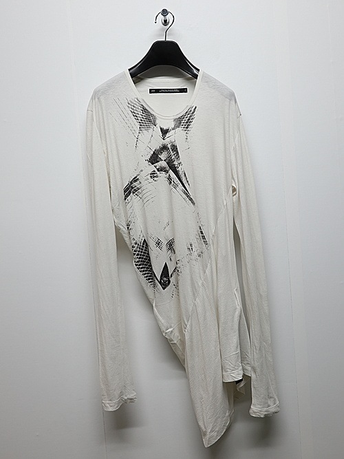 JULIUSꥦ/ COTTON/SILK JERSEY CUT & SEWN2/OFF WHITE