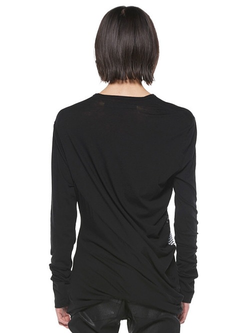 JULIUSꥦ/ COTTON/SILK JERSEY CUT & SEWN2/OFF WHITE