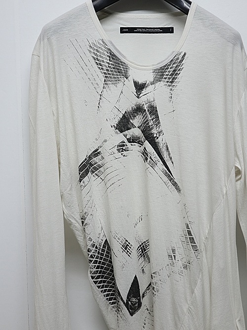 JULIUSꥦ/ COTTON/SILK JERSEY CUT & SEWN2/OFF WHITE