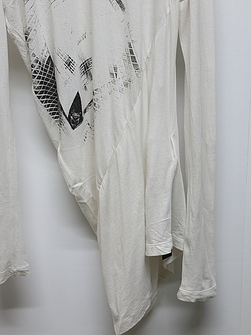 JULIUSꥦ/ COTTON/SILK JERSEY CUT & SEWN2/OFF WHITE