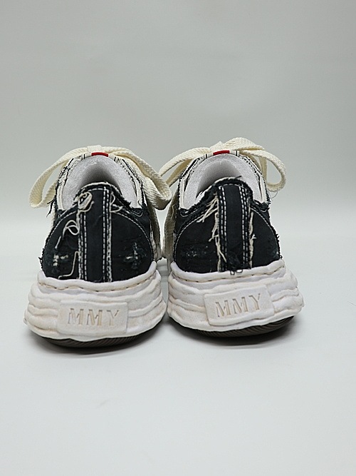 Maison MIHARA YASUHIRO��PETERSON23/original sole ripping and overdyeing canvas Low-Top sneaker/BLACK