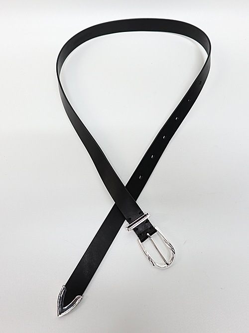 ATTACHMENT�������å�����/COW LEATHER WESTERN BELT/BLACK