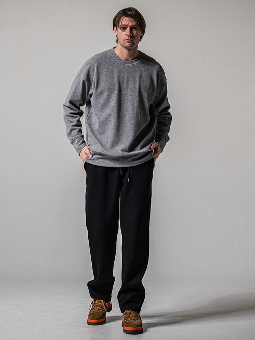 (ͽ���ʡ�1��2������ͽ��/39TH RESOUND CLOTHING���ꥵ����ɥ���������/SEMIWAIDE AZE WIDE TUCK PANTS/BLACK