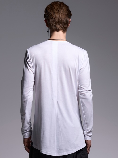 (ͽ���ʡ�3��4������ͽ��/kiryuyrik������奦����奦/BEATENJIKU W-Frill-V-Neck-T/White