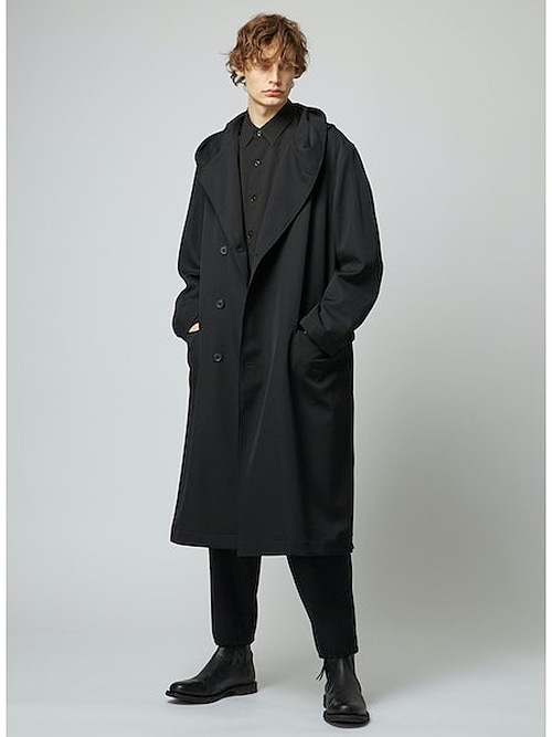 Yohji Yamamoto襦ޥ/RE GABARDINE O-4BS HOOD COAT/֥å.