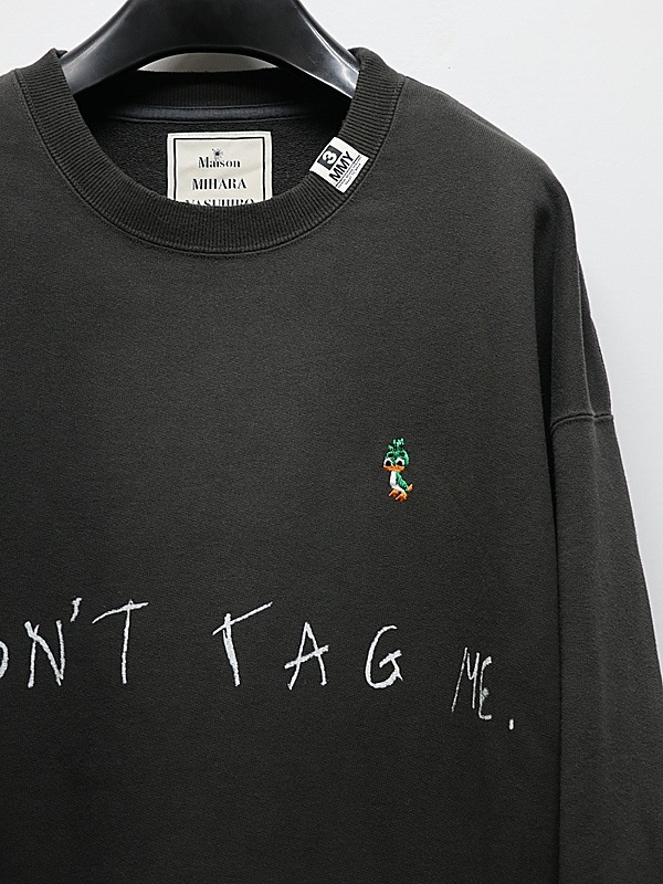 �㴰���Maison MIHARA YASUHIRO���᥾�� �ߥϥ�䥹�ҥ�/French Terry DON'T TAG ME. SWEAT PO/BLACK