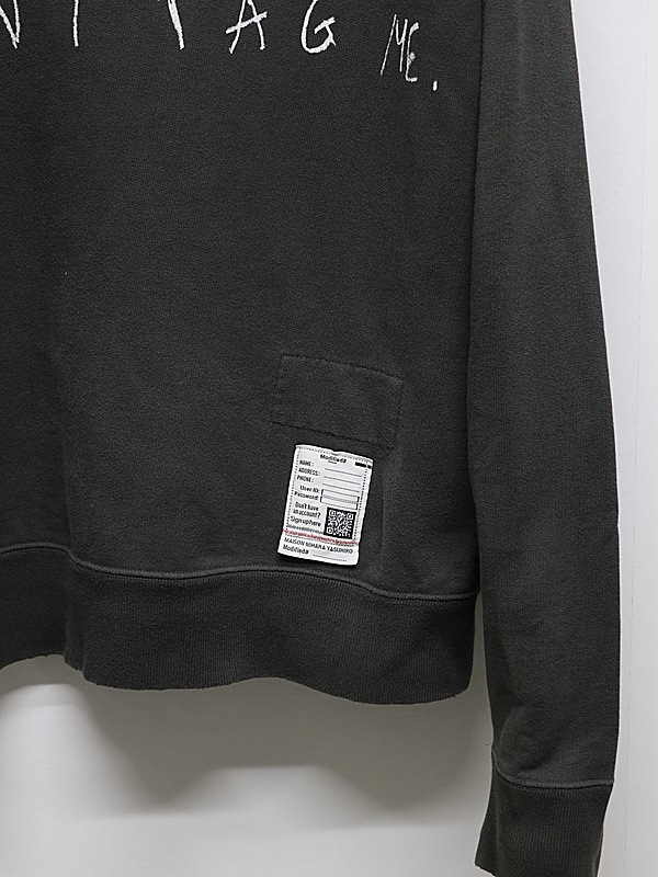 �㴰���Maison MIHARA YASUHIRO���᥾�� �ߥϥ�䥹�ҥ�/French Terry DON'T TAG ME. SWEAT PO/BLACK