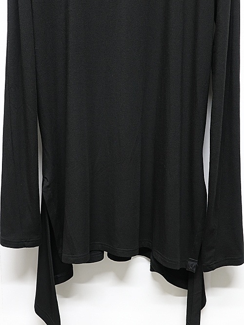 (ͽʡ121ͽ/kiryuyrik奦奦/Warm Jersey Henry Flare T-Shirt/Black