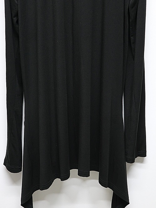(ͽʡ121ͽ/kiryuyrik奦奦/Warm Jersey Henry Flare T-Shirt/Black