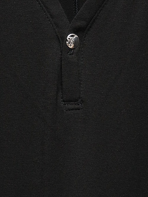 (ͽʡ121ͽ/kiryuyrik奦奦/Warm Jersey Henry Flare T-Shirt/Black