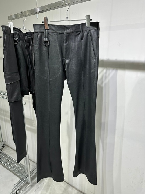 (ͽ���ʡ�7��8������ͽ��/kiryuyrik������奦����奦/Coating High Tension Jersey Flare Skinny Slacks/Black