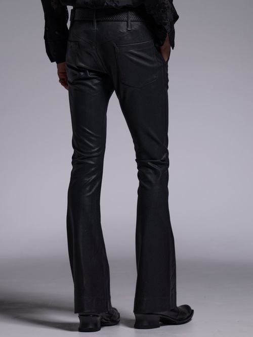 (ͽ���ʡ�7��8������ͽ��/kiryuyrik������奦����奦/Coating High Tension Jersey Flare Skinny Slacks/Black