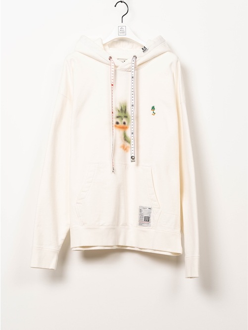 Maison MIHARA YASUHIRO���᥾�� �ߥϥ�䥹�ҥ�/French Terry  LEON PRINTED SWEAT HOODIE/WHITE