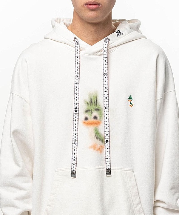 Maison MIHARA YASUHIRO���᥾�� �ߥϥ�䥹�ҥ�/French Terry  LEON PRINTED SWEAT HOODIE/WHITE