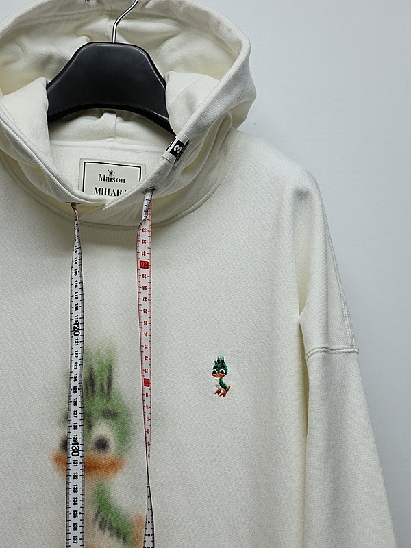 Maison MIHARA YASUHIRO���᥾�� �ߥϥ�䥹�ҥ�/French Terry  LEON PRINTED SWEAT HOODIE/WHITE
