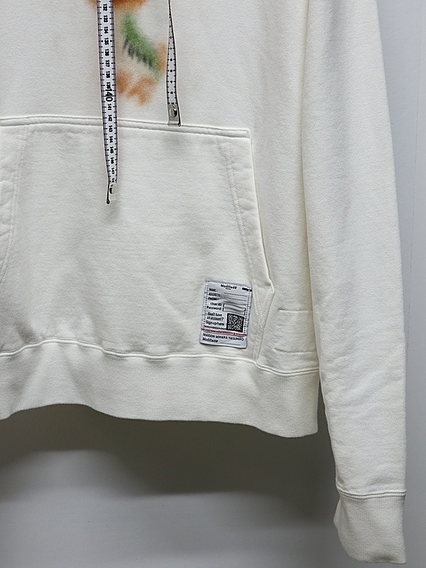 Maison MIHARA YASUHIRO���᥾�� �ߥϥ�䥹�ҥ�/French Terry  LEON PRINTED SWEAT HOODIE/WHITE