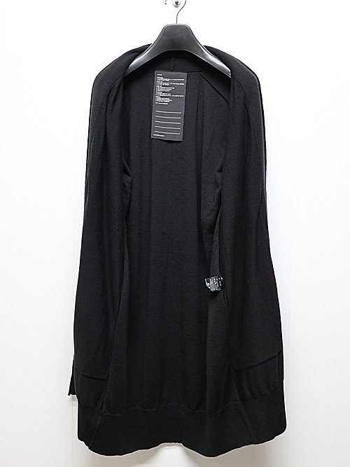 nude:masahiko maruyama ̡:ޥҥޥ/12GG merino Wool Jersey Knit LAYERED 12GG KNIT LONG CARDIGAN/VEST/Black.