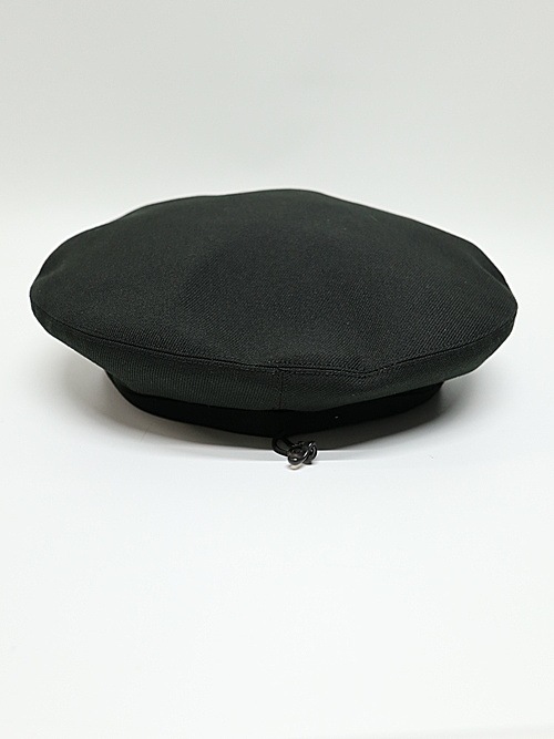 Ground Y�����饦��ɥ磻/NEWERA COTTON BERET GY LOGO BLK WHT/BLACK.
