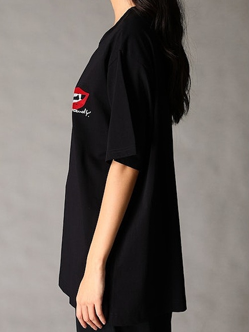 Ground Y�����饦��ɥ磻/26/- JERSEY LIP T-SHIRT/BLACK