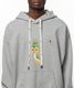 Maison MIHARA YASUHIRO���᥾�� �ߥϥ�䥹�ҥ�/French Terry  LEON PRINTED SWEAT HOODIE/GRAY