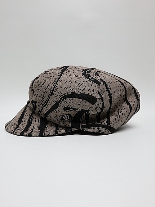 �㴰���nude:masahiko maruyama ���̡���:�ޥ��ҥ��ޥ���/Linen Viyella Pigmant Print CASQUETTE/Black-Beige