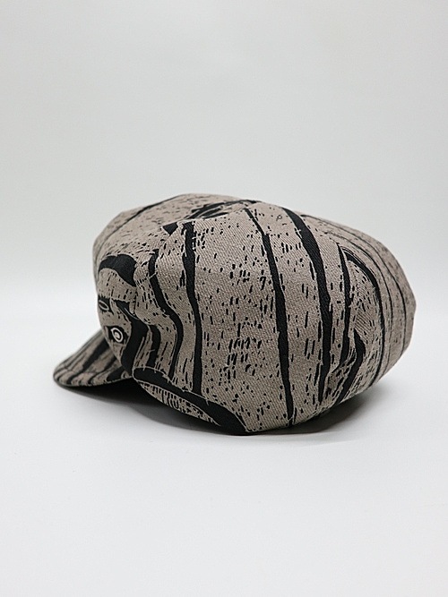 �㴰���nude:masahiko maruyama ���̡���:�ޥ��ҥ��ޥ���/Linen Viyella Pigmant Print CASQUETTE/Black-Beige