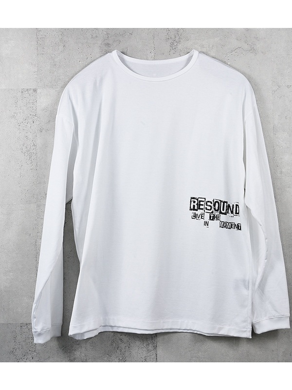RESOUND CLOTHING���ꥵ����ɥ���������/LOOSE FIT uk over longsleave Tee/WHITE