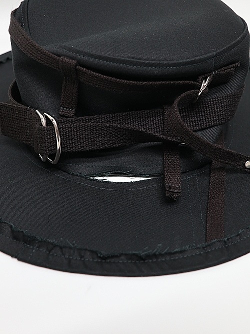 SALE40%OFF/Ground Y�����饦��ɥ磻/SOFT CHINO CROSS HAT/BLACK.