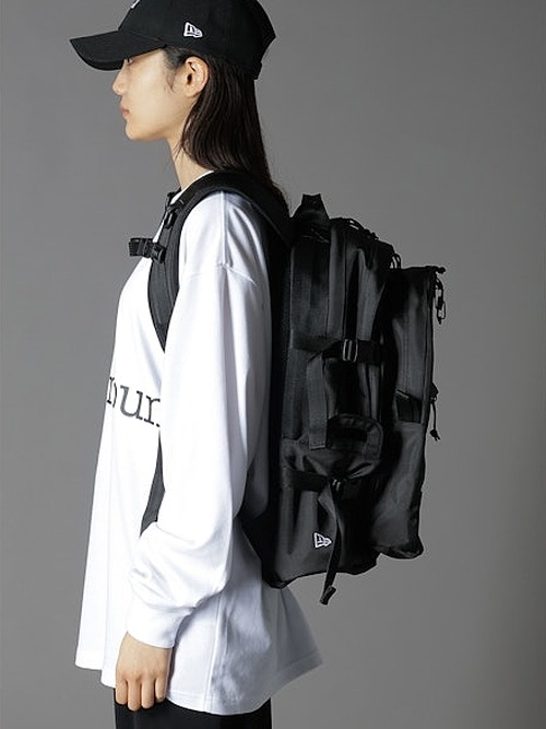 SALE20%OFF/Ground Y饦ɥ磻/NEWERA POLYESTER CARRIE PACK GY LOGO BLK WHT/BLACK