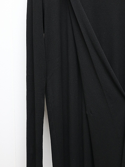 JULIUSꥦ/COTTON HIGH TWIST RIB CUT & SEWN5/BLACK
