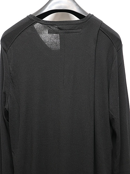 JULIUSꥦ/COTTON HIGH TWIST RIB CUT & SEWN5/BLACK
