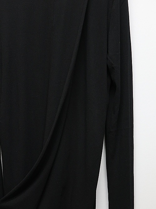 JULIUSꥦ/COTTON HIGH TWIST RIB CUT & SEWN5/BLACK