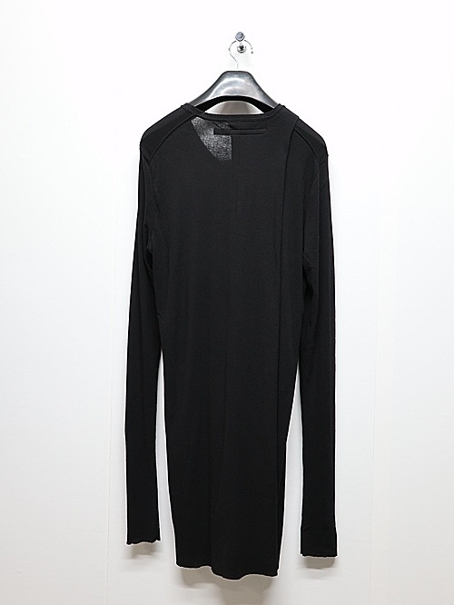 JULIUSꥦ/COTTON HIGH TWIST RIB CUT & SEWN5/BLACK