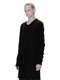 JULIUSꥦ/COTTON HIGH TWIST RIB CUT & SEWN5/BLACK