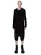 JULIUSꥦ/COTTON HIGH TWIST RIB CUT & SEWN5/BLACK