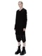 JULIUSꥦ/COTTON HIGH TWIST RIB CUT & SEWN5/BLACK