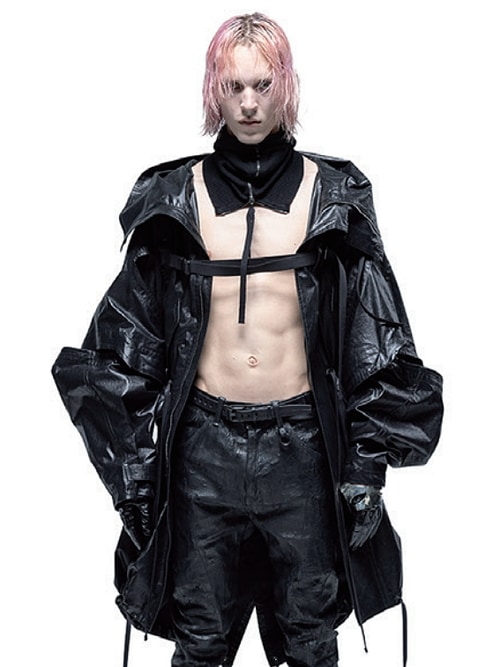 (ͽ)89ͽ/JULIUSꥦ/COATED COW SKIN ACCESSORY13/BLACK