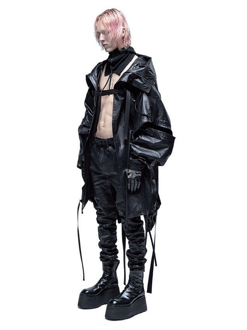 (ͽ)89ͽ/JULIUSꥦ/COATED COW SKIN ACCESSORY13/BLACK
