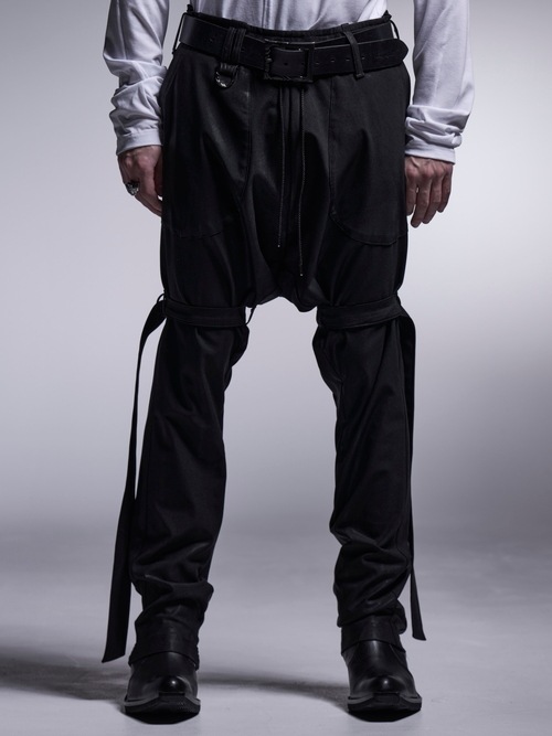 (ͽʡ121ͽ/kiryuyrik奦奦/Coating High Tension Jersey Saruel Bondage Pants/Black
