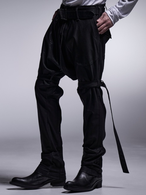 (ͽʡ121ͽ/kiryuyrik奦奦/Coating High Tension Jersey Saruel Bondage Pants/Black