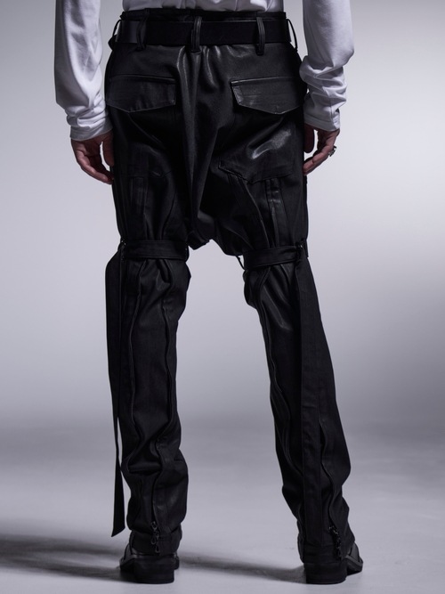 (ͽʡ121ͽ/kiryuyrik奦奦/Coating High Tension Jersey Saruel Bondage Pants/Black
